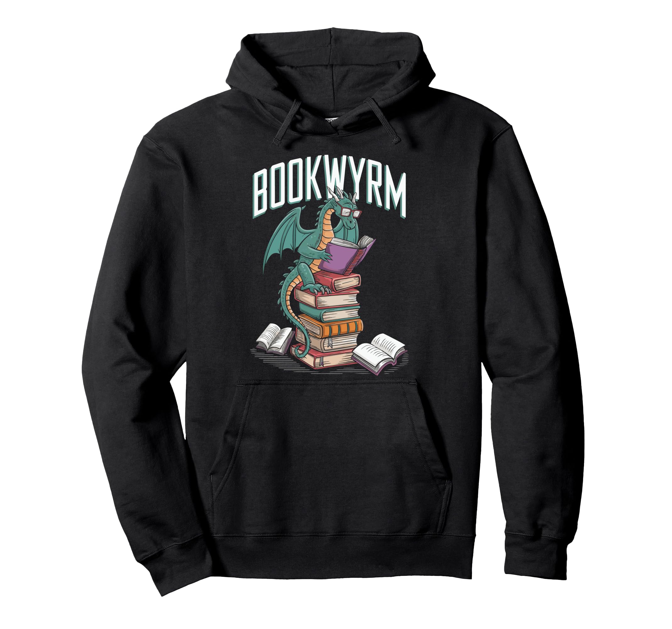 Bookworm Bookwyrm Hoodie - Custom Art Print Unisex - T-Shirt, Sweatshirt, Hoodie