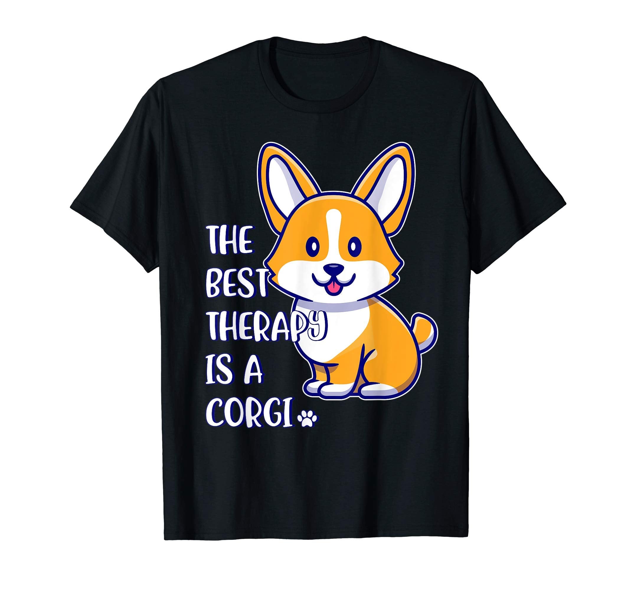 Best Therapy Is Corgi Dog T-Shirt - Aesthetic Graphic Unisex - T-Shirt, Sweatshirt, Hoodie