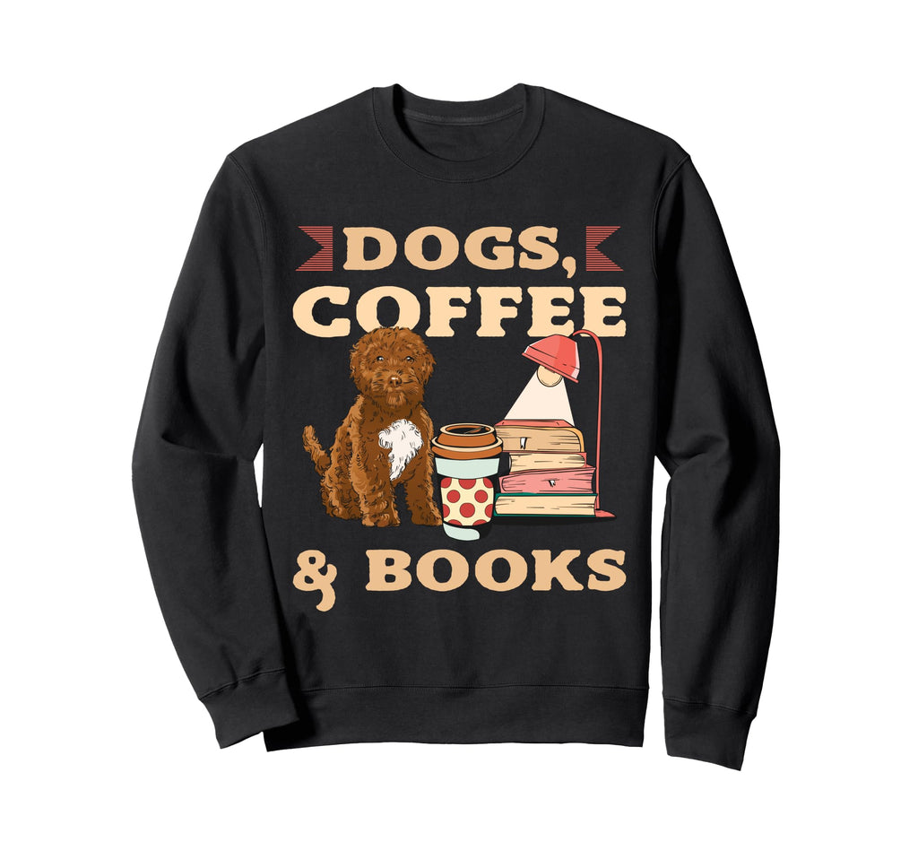 Coffee Book Reading Shirts Dog Lover T-Shirt - Trendy Graphic Unisex - T-Shirt, Sweatshirt, Hoodie