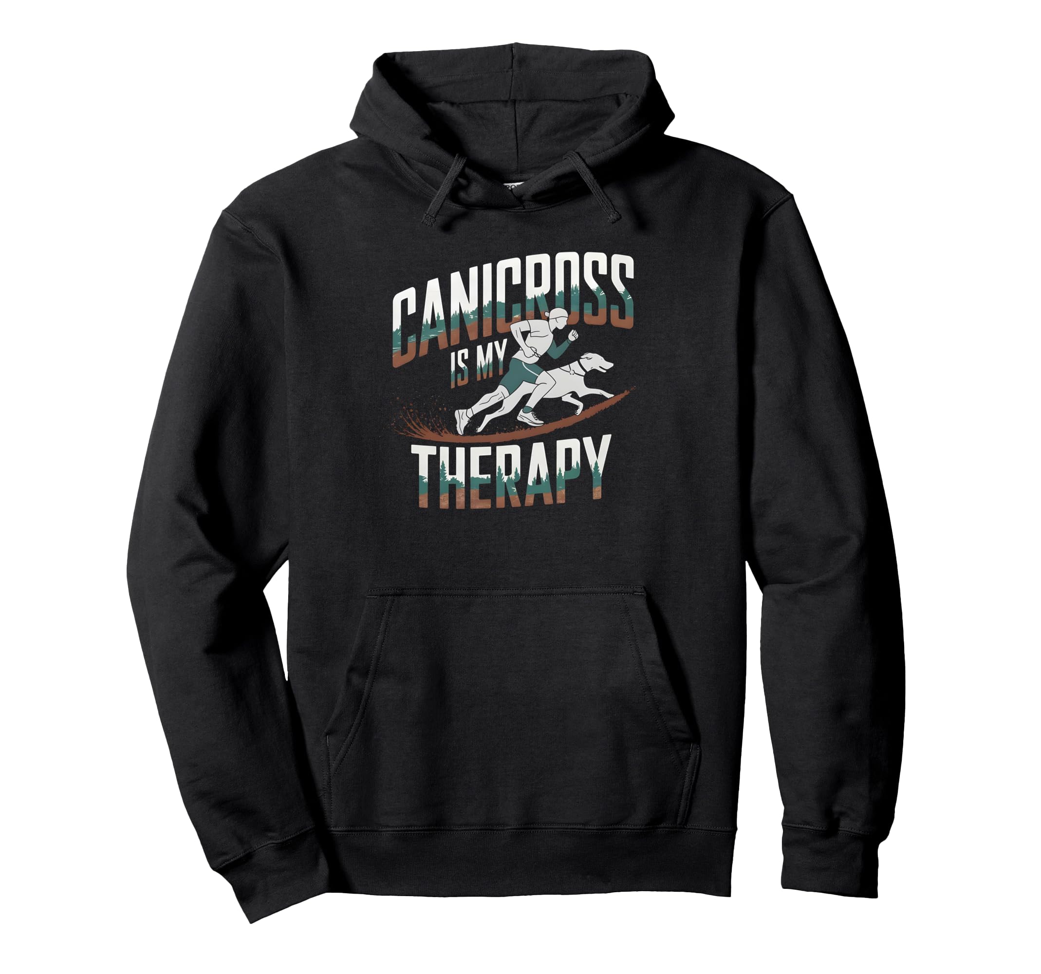 Canicross Is My Therapy Dog Sport Hoodie - Unique Graphic for Adults - T-Shirt, Sweatshirt, Hoodie