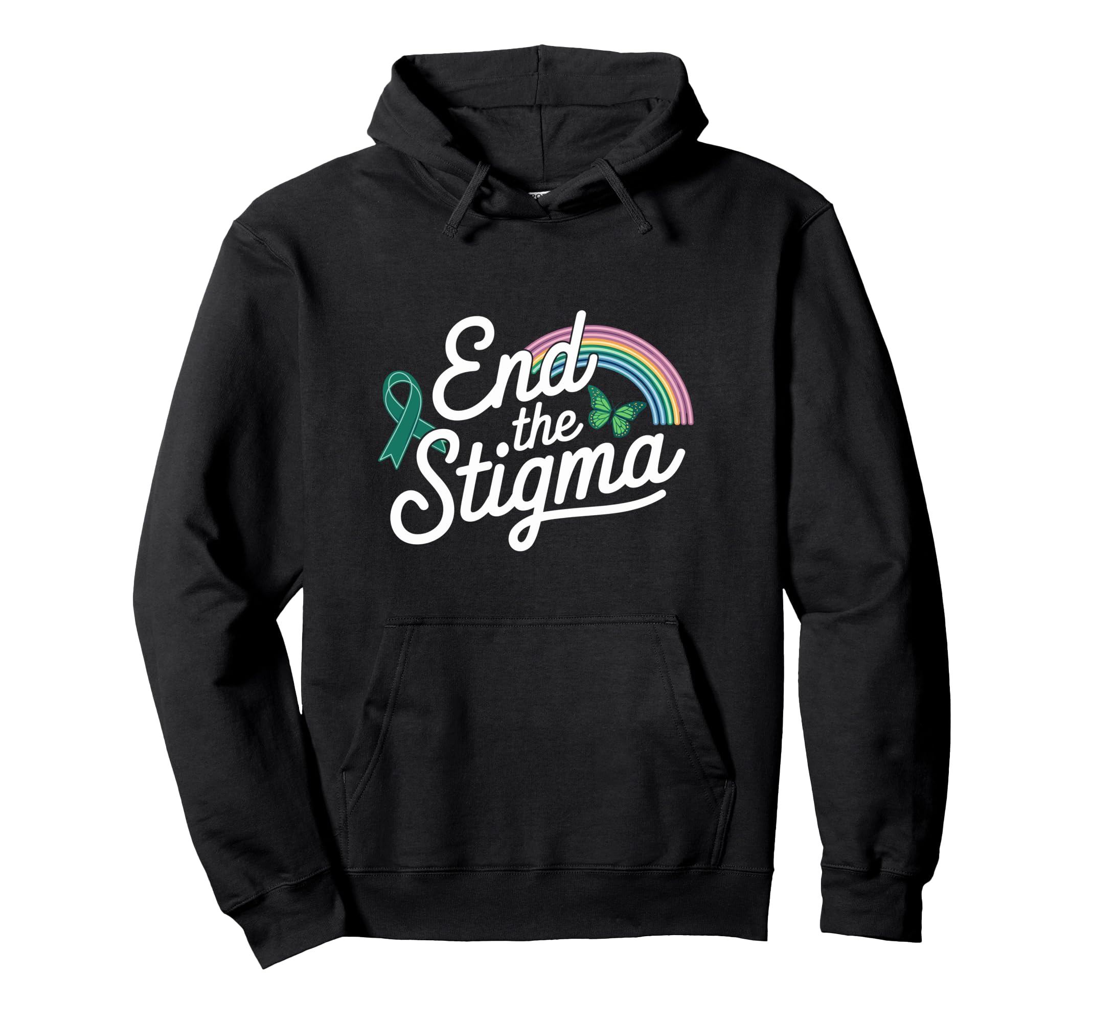 End Stigma Mental Health Awareness Hoodie - Graphic Print Unisex - T-Shirt, Sweatshirt, Hoodie
