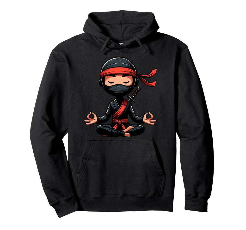 Meditation Ninja Yoga Pose Relaxing Animal Hoodie - Streetwear Style Unisex - T-Shirt, Sweatshirt, Hoodie