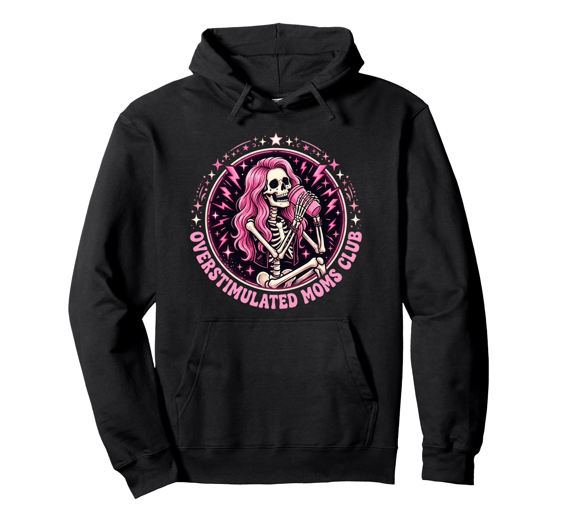 Overstimulated Moms Club Hoodie - Streetwear Style for Adults - T-Shirt, Sweatshirt, Hoodie