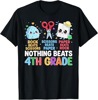 Back to School Rock Paper Scissors 4th Grade Bot Girl Kids T-Shirt Unisex T-shirt, Sweatshirt, Hoodie, Long Sleeve Tee - T-Shirt, Sweatshirt, Hoodie