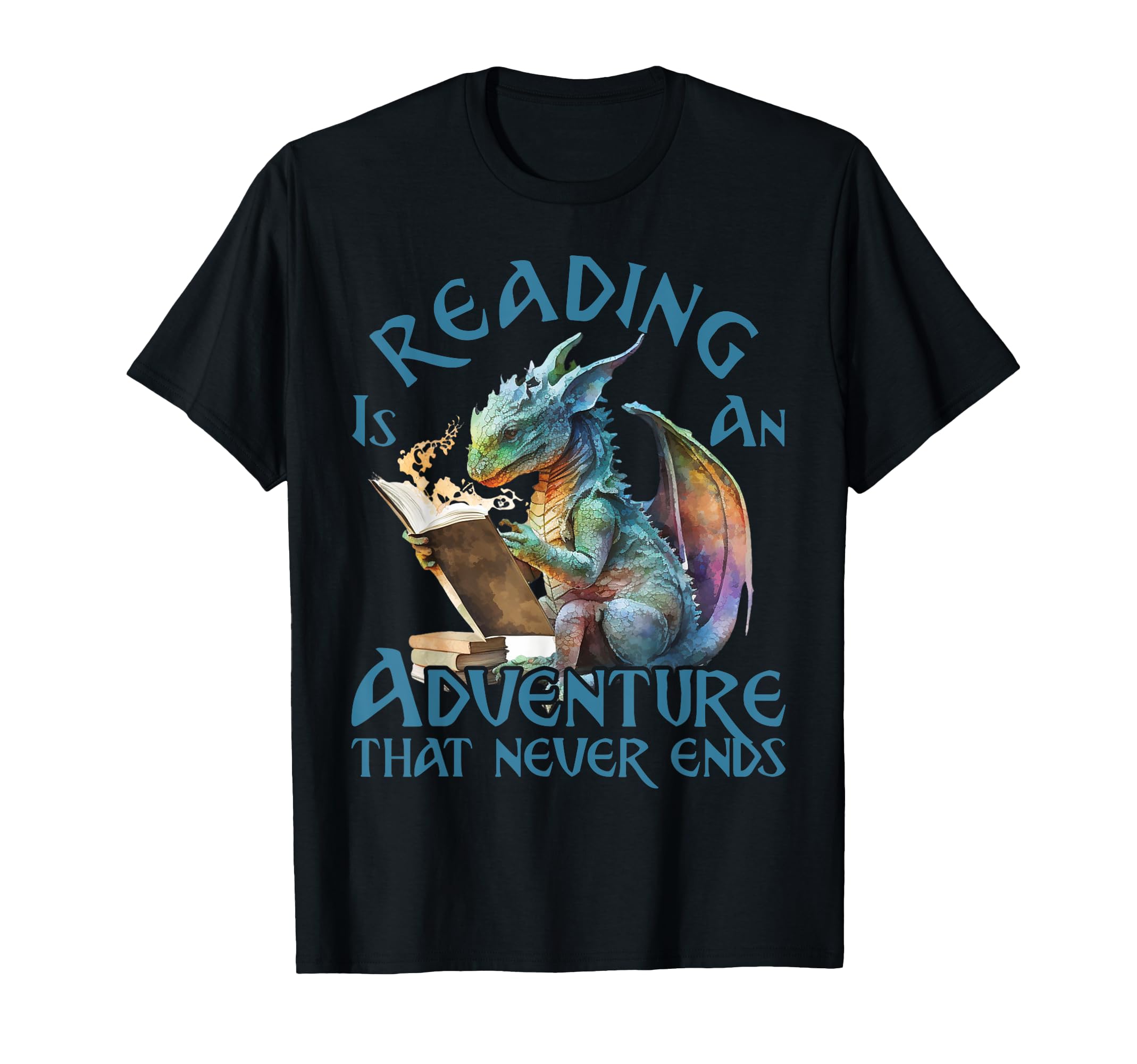 Reading Is Adventure That Never Ends T-Shirt - Custom Art Print for Adults - T-Shirt, Sweatshirt, Hoodie