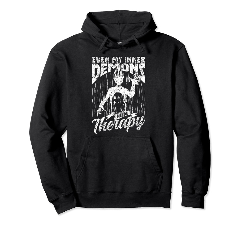 Even My Inner Demons Need Therapy Hoodie - Custom Art Print for Adults - T-Shirt, Sweatshirt, Hoodie