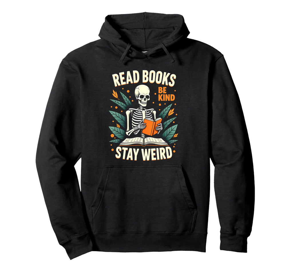 Skeleton Reading Book Lover Read Hoodie - Aesthetic Graphic Men Women - T-Shirt, Sweatshirt, Hoodie