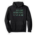 Fifth Sun Self Care Instructions Hoodie - Novelty Apparel for Adults - T-Shirt, Sweatshirt, Hoodie