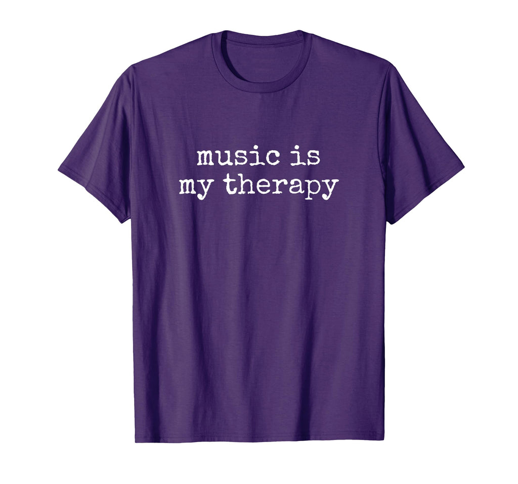 Music Gifts Music Is My Therapy Musician T-Shirt - Custom Art Print Unisex - T-Shirt, Sweatshirt, Hoodie