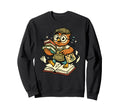 Book Nerd Owl Glasses Stack Books Sweatshirt - Custom Art Print for Adults - T-Shirt, Sweatshirt, Hoodie