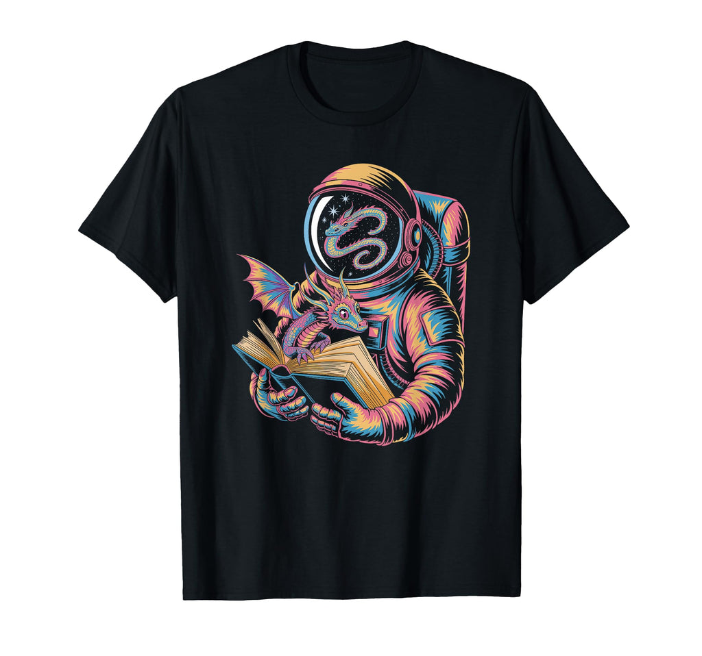 Space Reader Discovering Colorful T-Shirt - Aesthetic Graphic Unisex - T-Shirt, Sweatshirt, Hoodie
