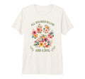 Floral Dog Paw Tri Blend T-Shirt - Streetwear Style for Adults - T-Shirt, Sweatshirt, Hoodie