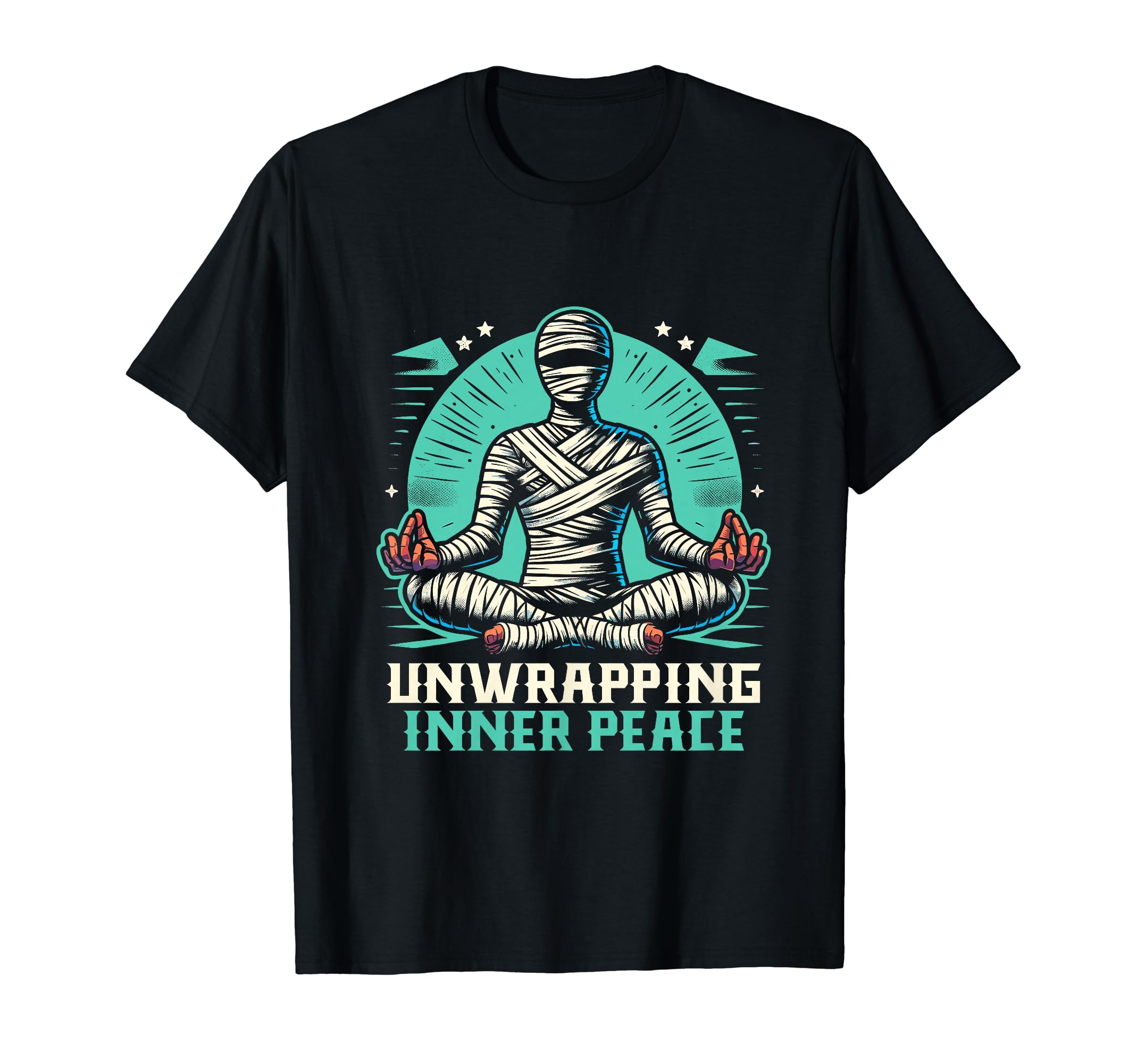 Ghost Monster Meditation Mindfulness T-Shirt - Unique Graphic for Adults - T-Shirt, Sweatshirt, Hoodie