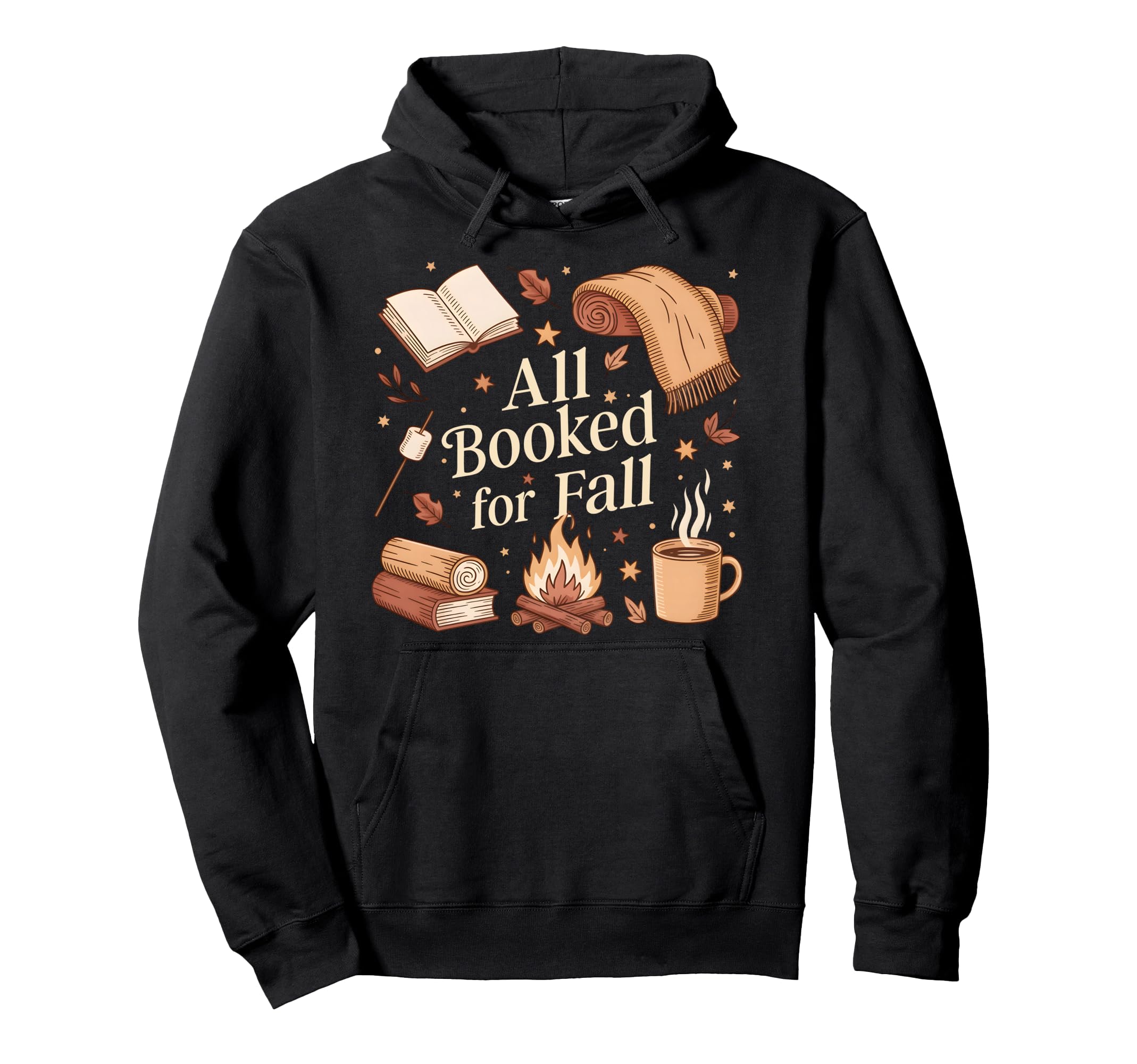 All Booked Fall Books Coffee Fall Hoodie - Custom Art Print Men Women - T-Shirt, Sweatshirt, Hoodie