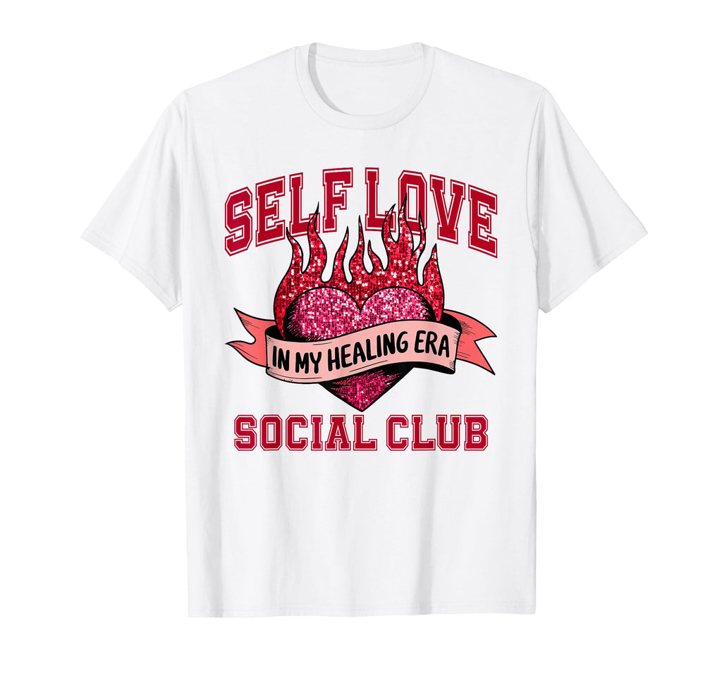 Self Love Social Club Red Heart T-Shirt - Custom Art Print Men Women - T-Shirt, Sweatshirt, Hoodie
