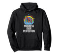 Progress Over Perfection Aba Hoodie - Minimalist Print for Adults - T-Shirt, Sweatshirt, Hoodie