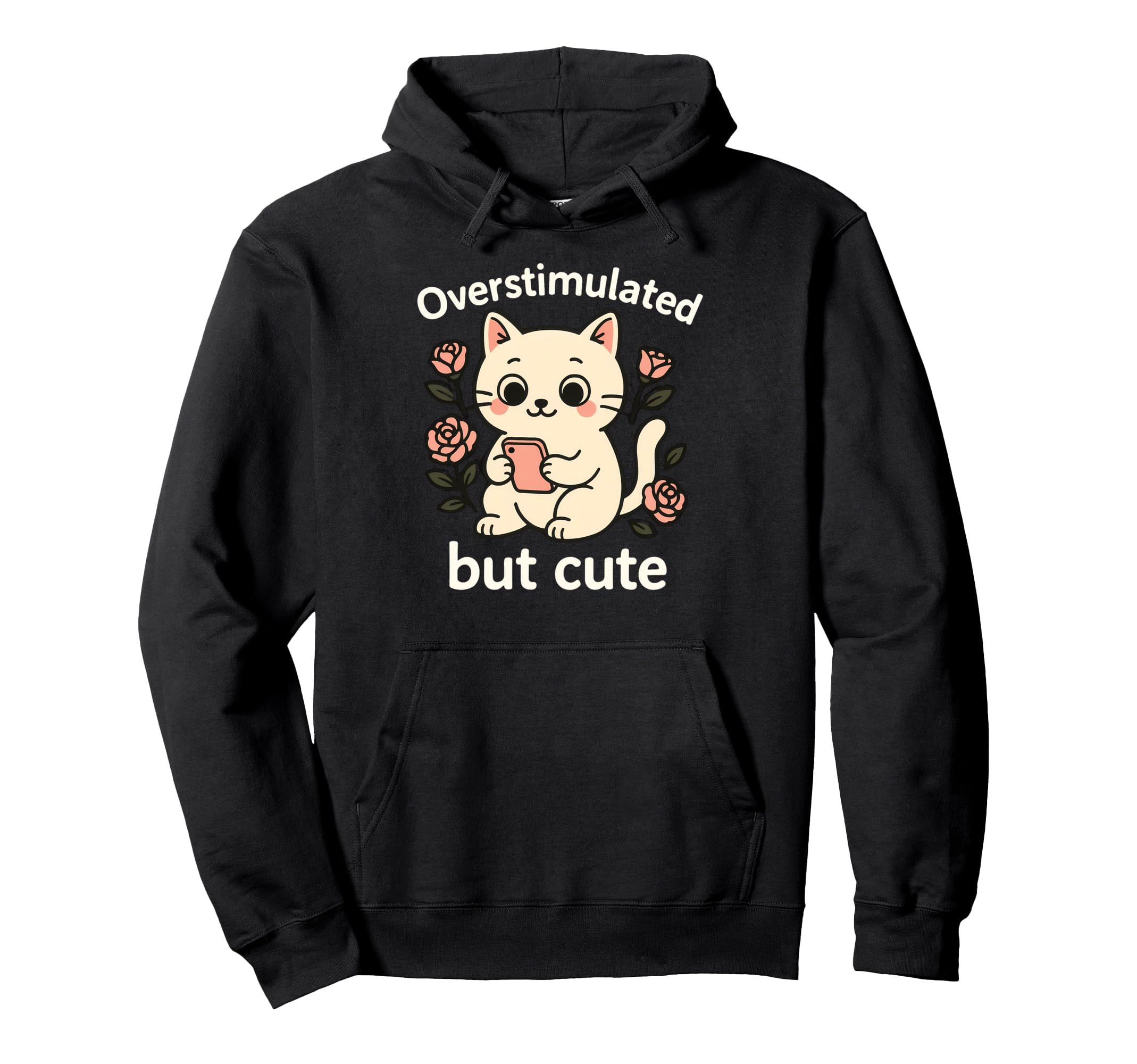 Overstimulated Funny Anxiety Gen Z Hoodie - Unique Graphic for Adults - T-Shirt, Sweatshirt, Hoodie