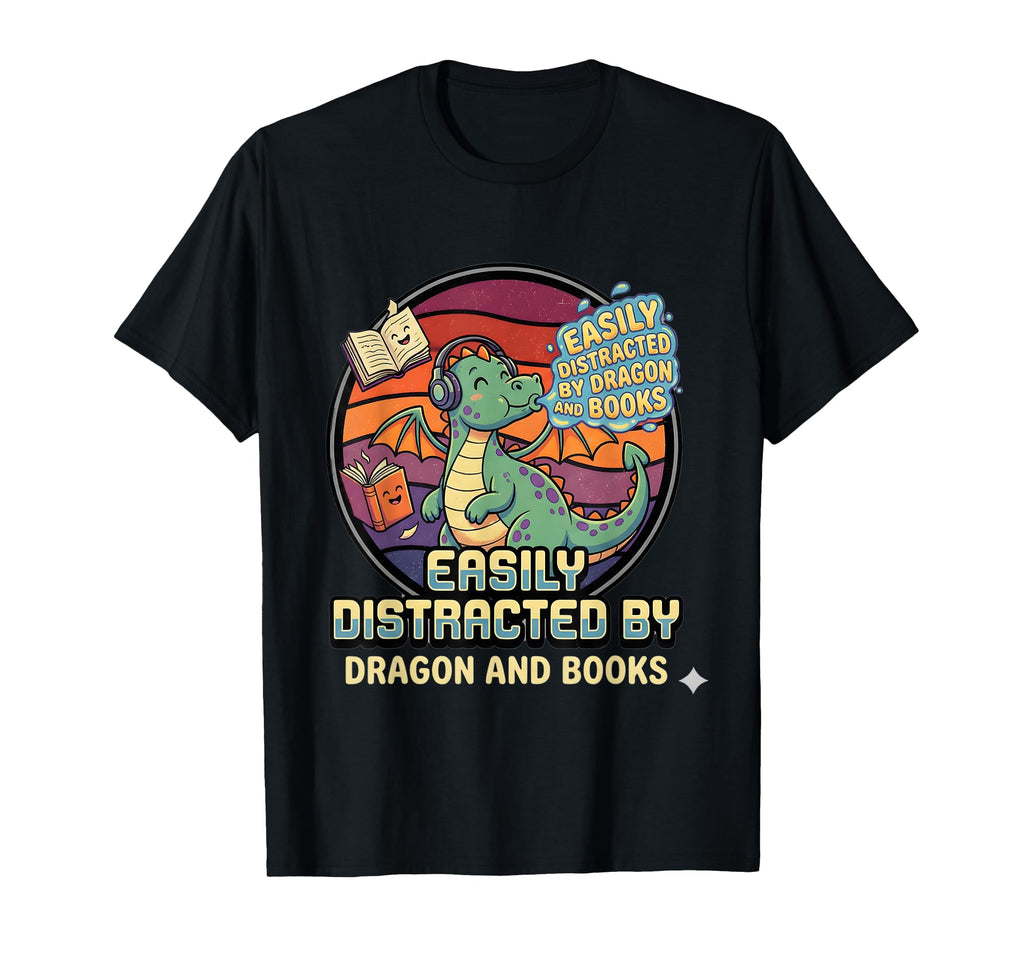 Funny Reading Dragon Book Lovers T-Shirt - Streetwear Style Unisex - T-Shirt, Sweatshirt, Hoodie