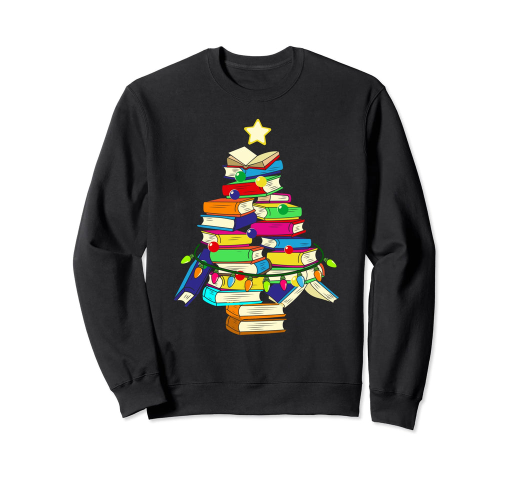 Merry Tree Reading Books Nerd Sweatshirt - Casual Everyday Wear Men Women - T-Shirt, Sweatshirt, Hoodie
