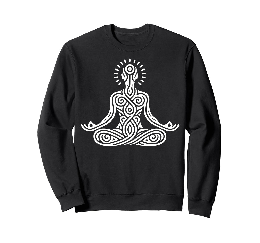 Meditative Figure Spiritual Sweatshirt - Casual Everyday Wear Men Women - T-Shirt, Sweatshirt, Hoodie