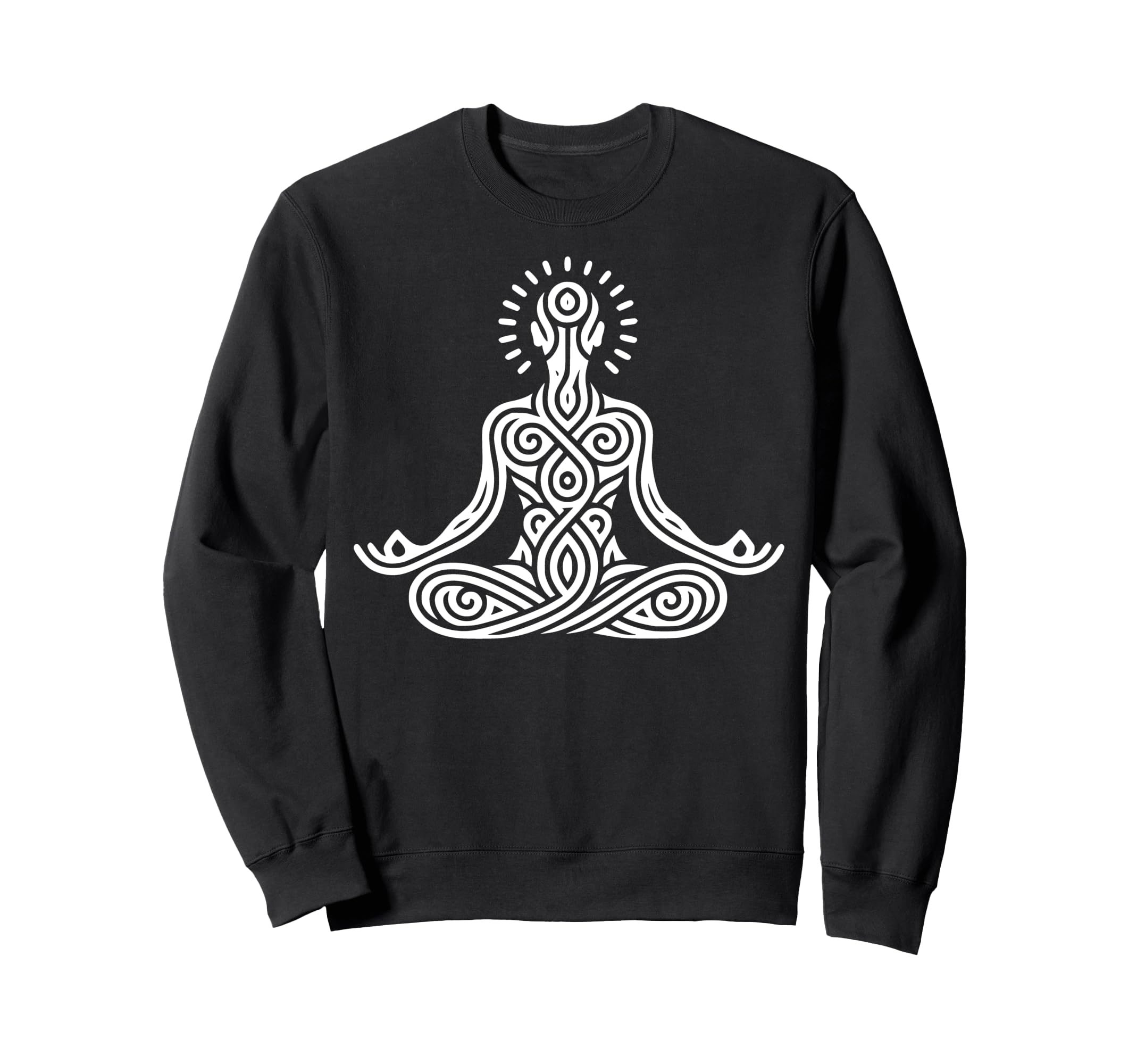 Meditative Figure Spiritual Sweatshirt - Casual Everyday Wear Men Women - T-Shirt, Sweatshirt, Hoodie