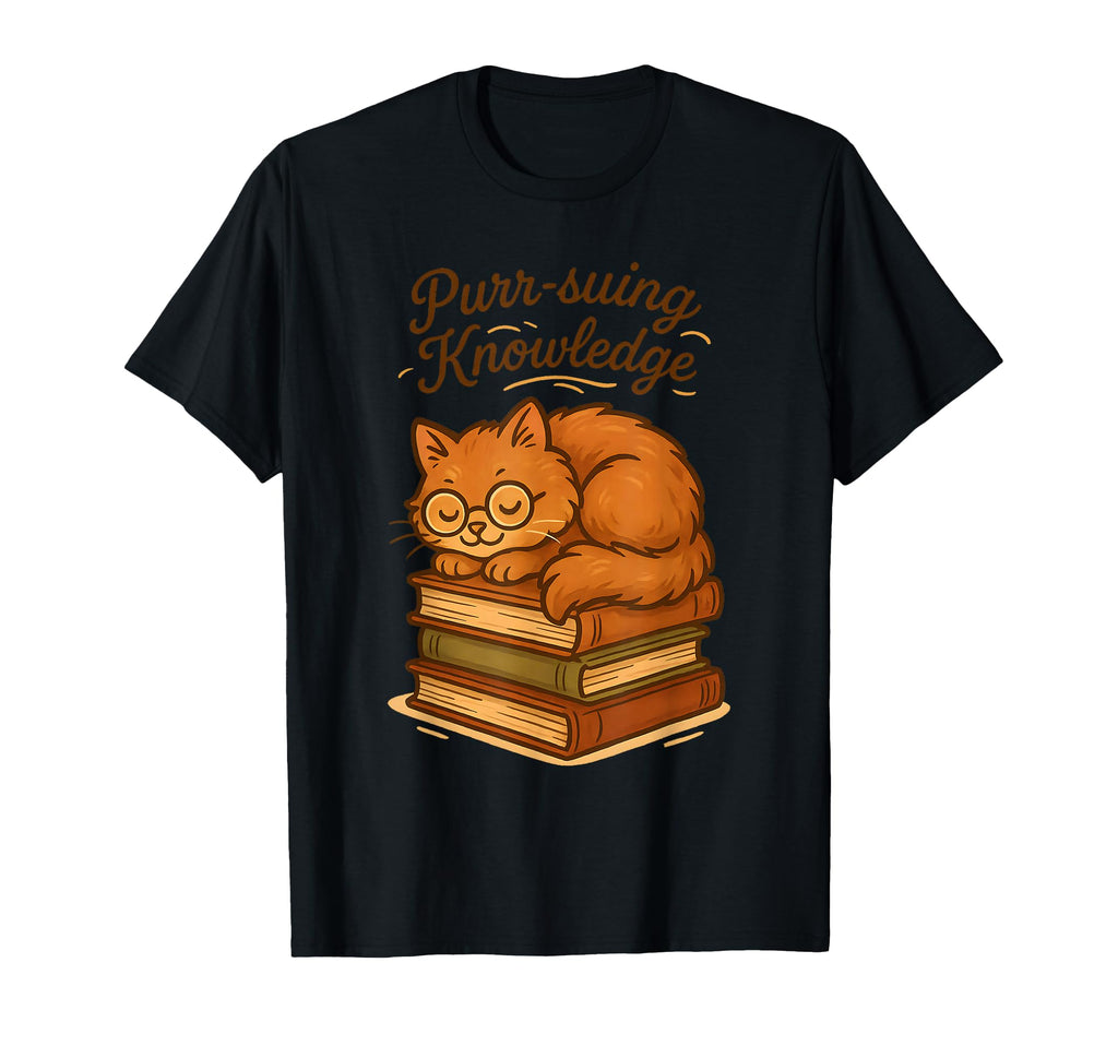 Cat Reading Student Reader Purr Suing T-Shirt - Aesthetic Graphic Unisex - T-Shirt, Sweatshirt, Hoodie