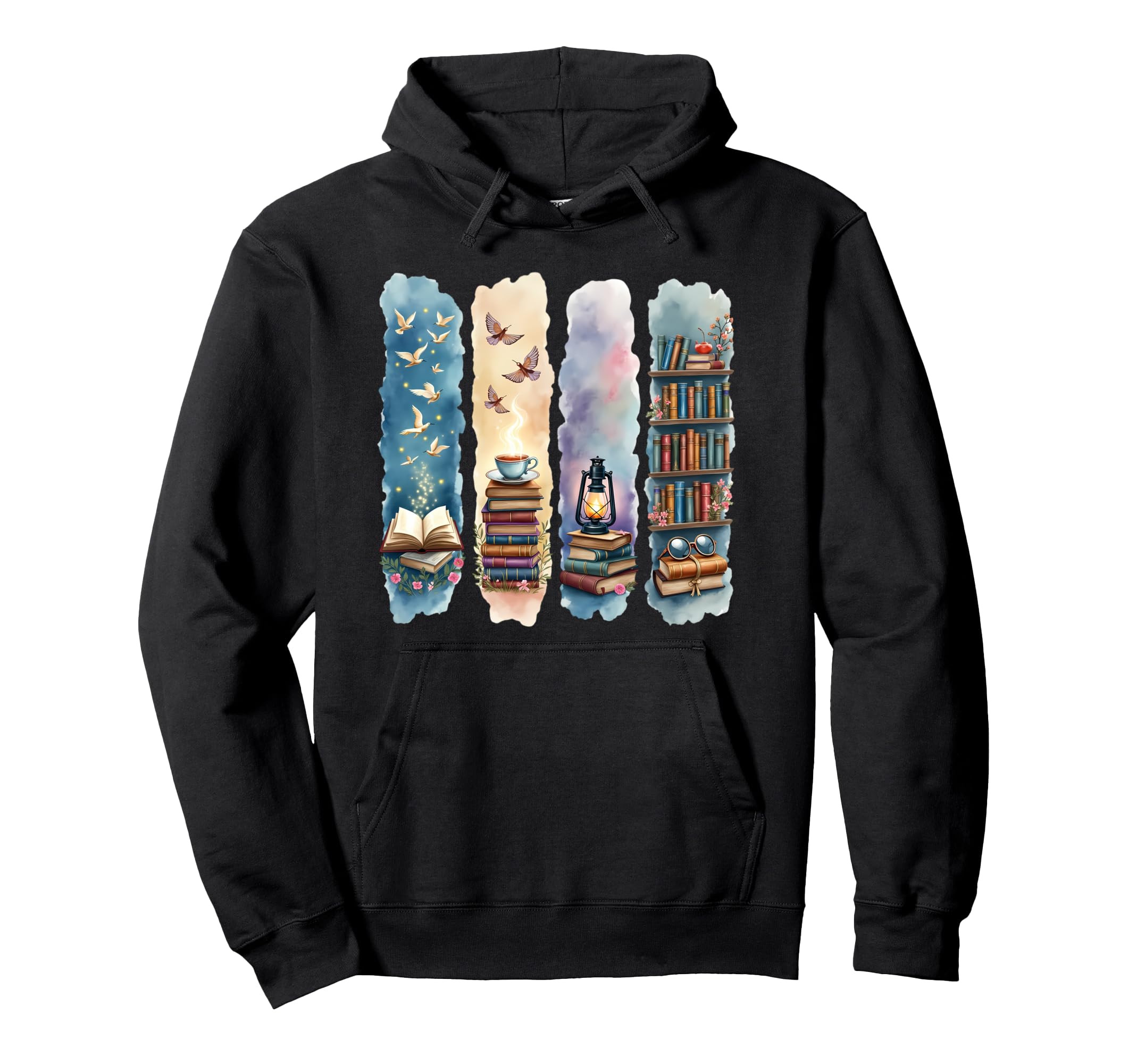 Books Coffee Adventure Cozy Reading Escape Hoodie - Streetwear Style Unisex - T-Shirt, Sweatshirt, Hoodie