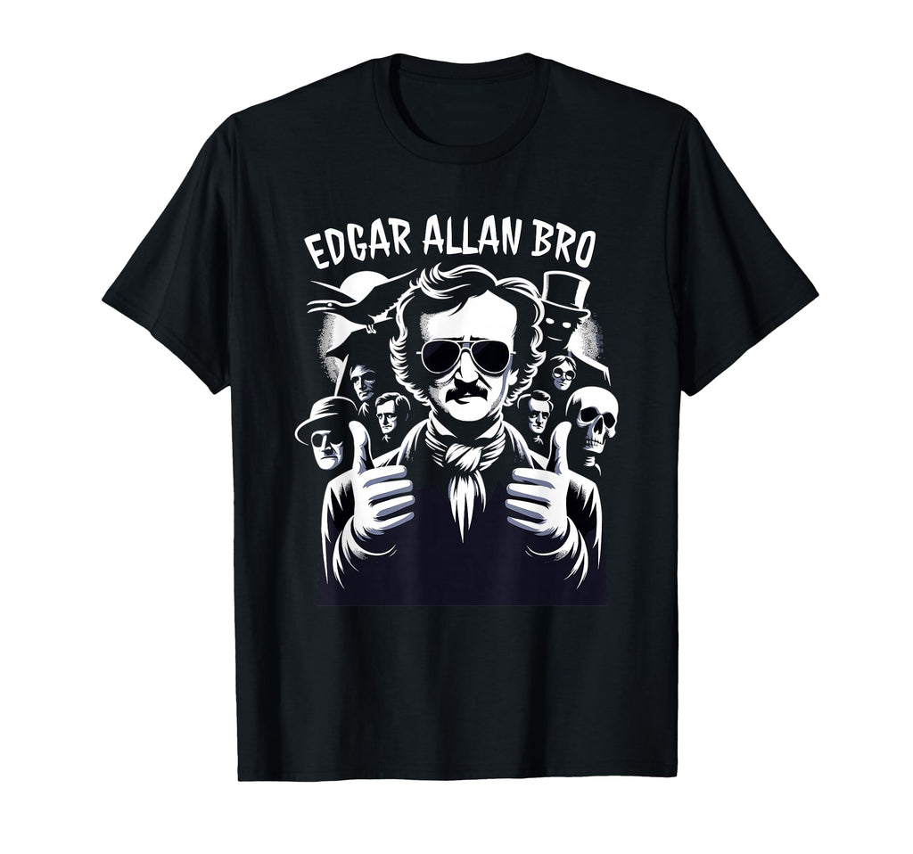 Edgar Allan Poe Raven Gothic T-Shirt - Custom Art Print Men Women - T-Shirt, Sweatshirt, Hoodie