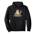 Sloth Lotus Pose Yoga Mindfulness Vibes Hoodie - Minimalist Print Unisex - T-Shirt, Sweatshirt, Hoodie