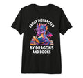 Easily Distracted Dragons And Books T-Shirt - Unique Graphic for Adults - T-Shirt, Sweatshirt, Hoodie