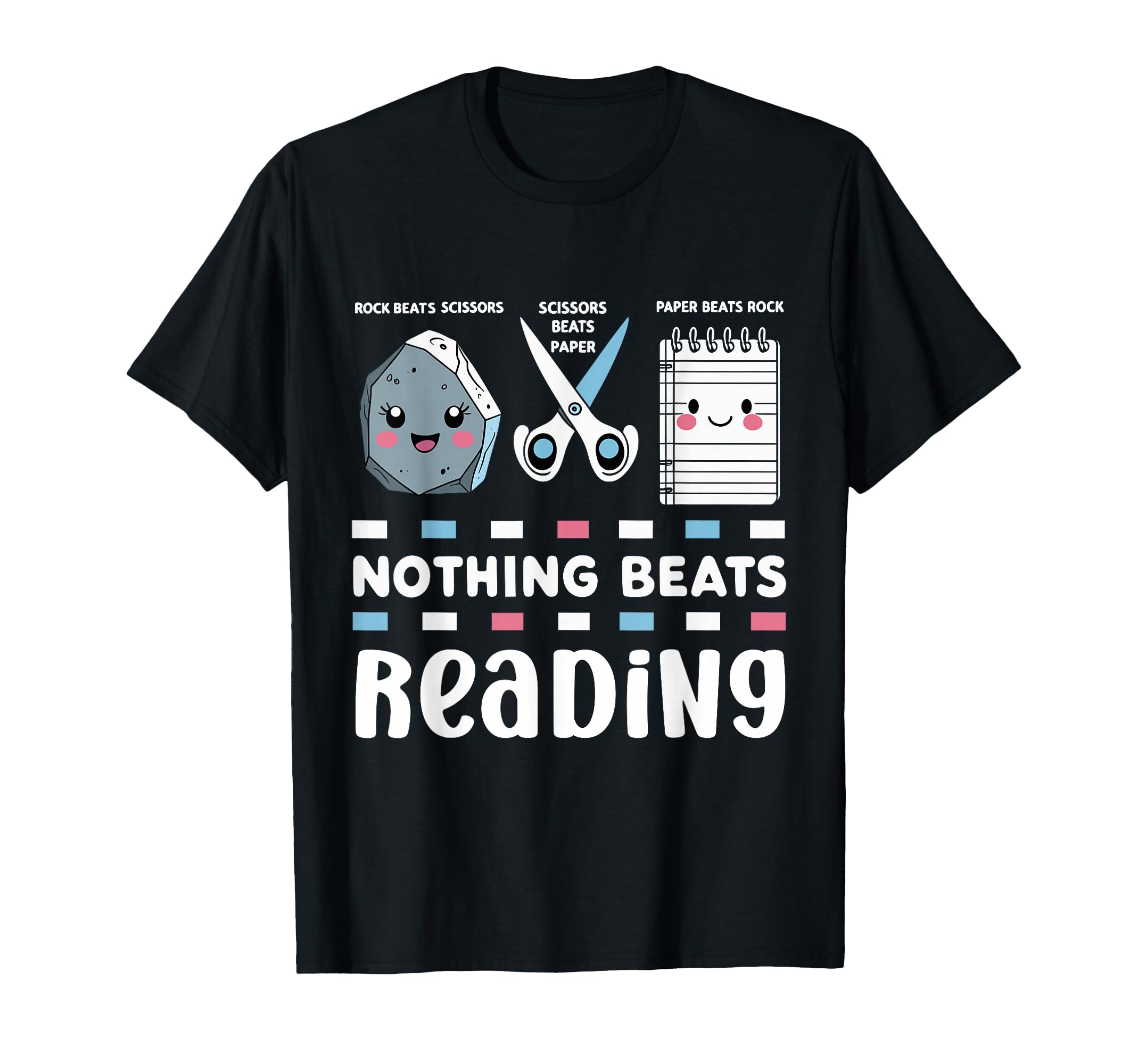 Nothing Beats Reading Rock Paper T-Shirt - Unique Graphic for Adults - T-Shirt, Sweatshirt, Hoodie