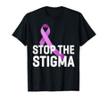 Stop Stigma End Addiction Purple Ribbon T-Shirt - Aesthetic Graphic Unisex - T-Shirt, Sweatshirt, Hoodie