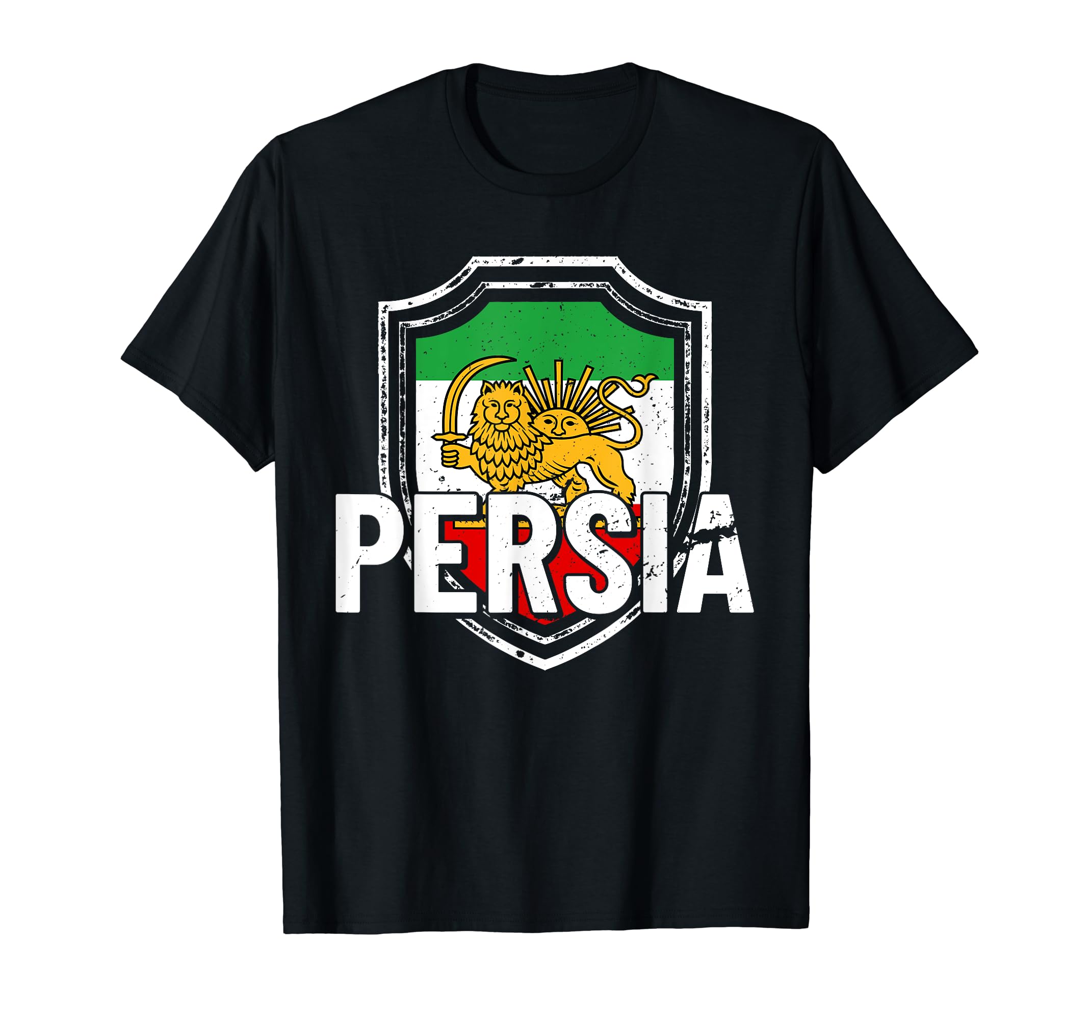 Persian Ancient Flags Iran Asia Farsi T-Shirt - Custom Art Print Unisex - T-Shirt, Sweatshirt, Hoodie