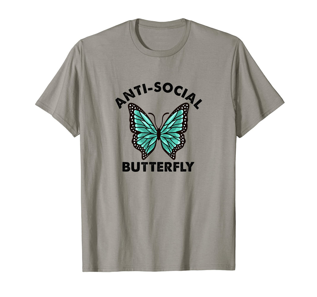Introvert Anti Social Butterfly Funny T-Shirt - Custom Art Print Unisex - T-Shirt, Sweatshirt, Hoodie