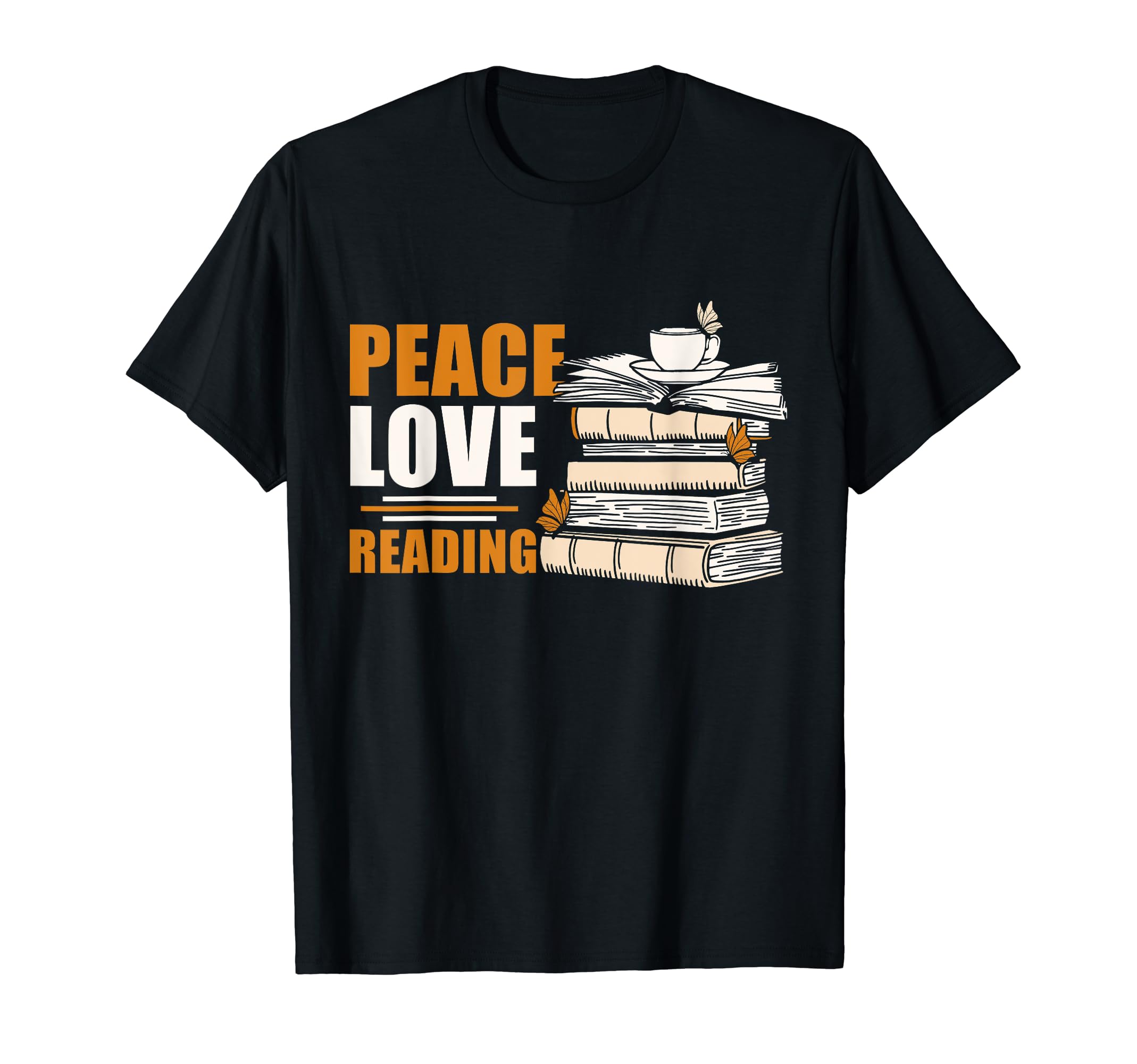 Peace Love Reading Book Lover Summer T-Shirt - Fun Novelty Design Unisex - T-Shirt, Sweatshirt, Hoodie