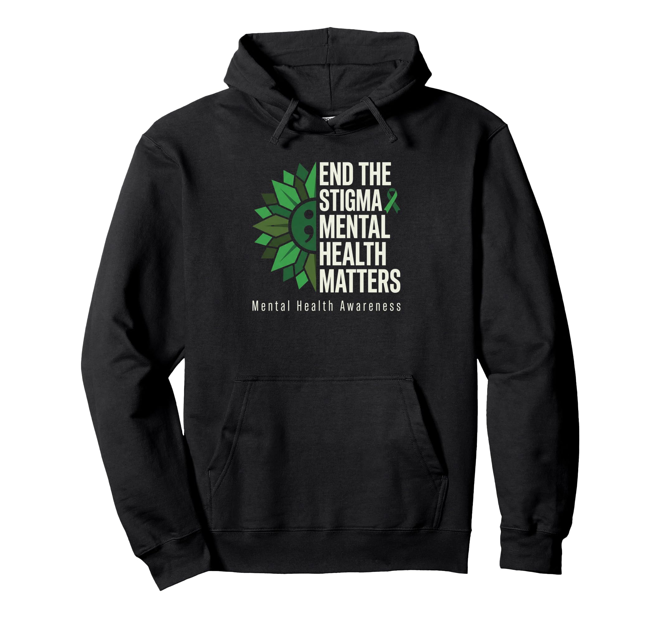 End Stigma Mental Health Matter Hoodie - Aesthetic Graphic Men Women - T-Shirt, Sweatshirt, Hoodie