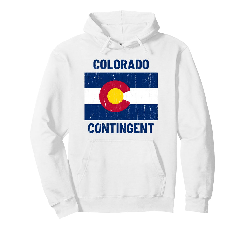 Colorado Contingent Colorado Flag Hoodie - Trendy Graphic Men Women - T-Shirt, Sweatshirt, Hoodie