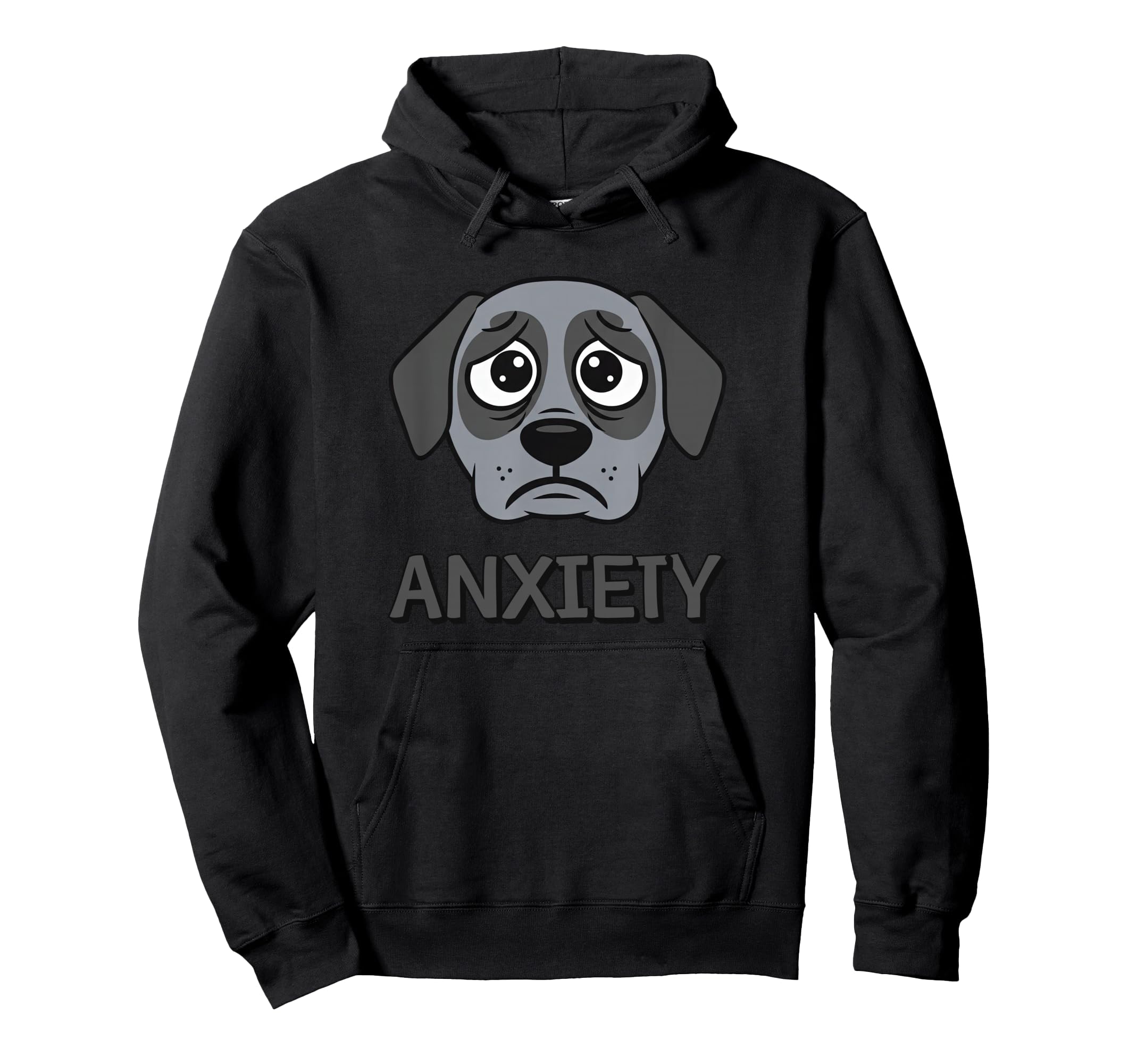 Anxiety Dog Emotional Overthinking Hoodie - Novelty Apparel Men Women - T-Shirt, Sweatshirt, Hoodie