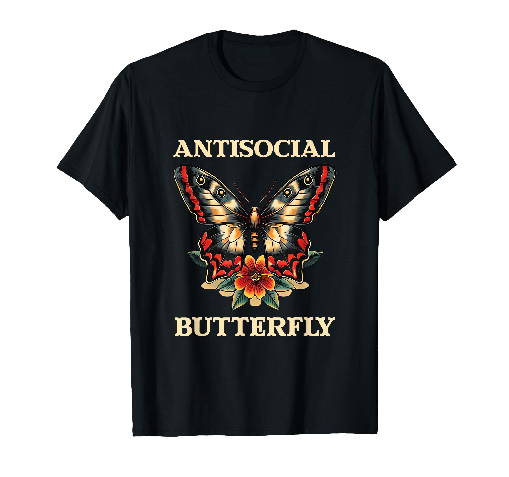 Antisocial Butterfly Gift T-Shirt - Graphic Print Men Women - T-Shirt, Sweatshirt, Hoodie