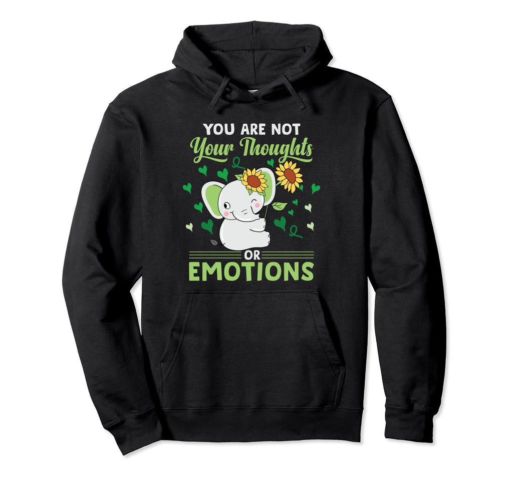 Mental Health Awareness Elephant Hoodie - Casual Everyday Wear for Adults - T-Shirt, Sweatshirt, Hoodie