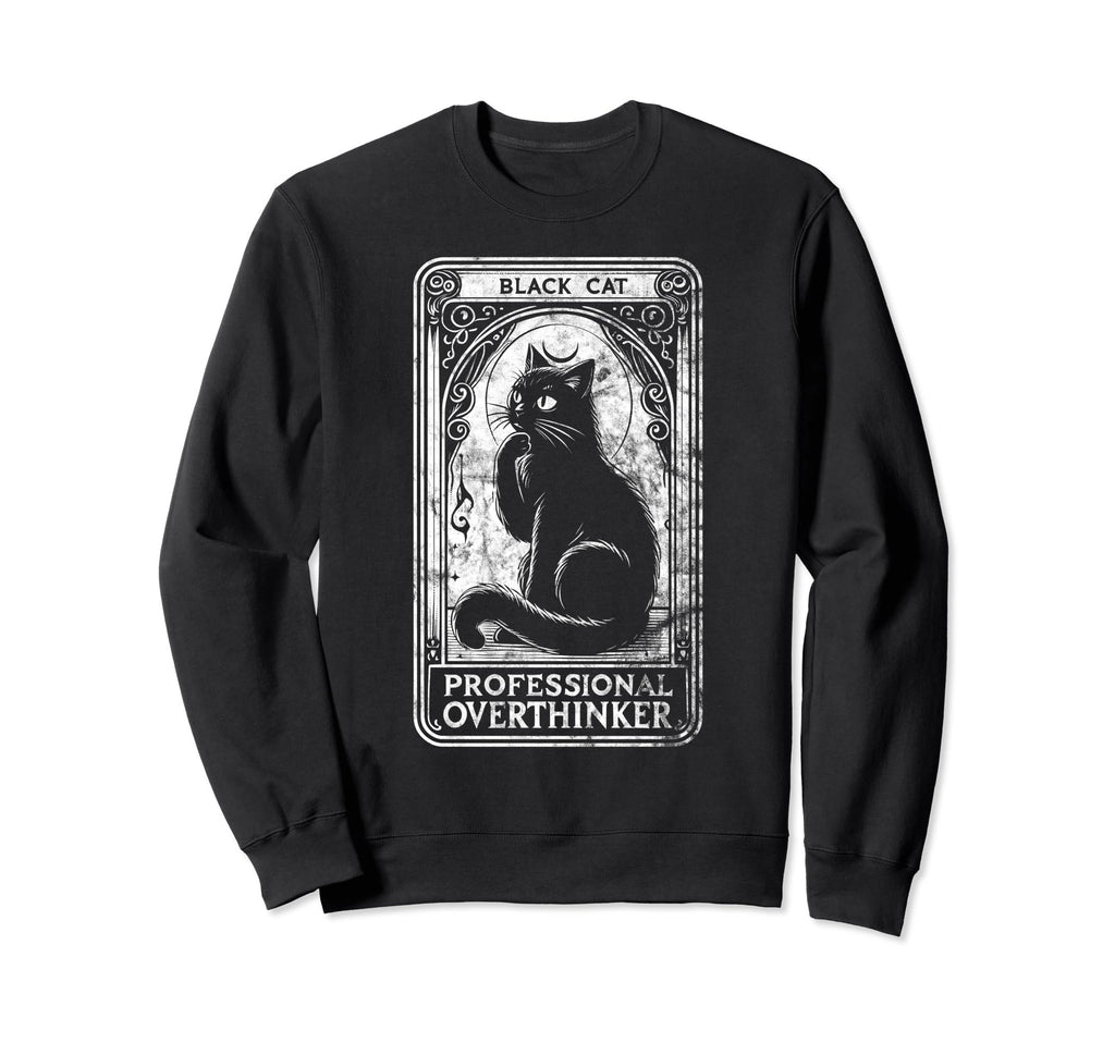 Professional Overthinker Cat Tarot Sweatshirt - Custom Art Print Men Women - T-Shirt, Sweatshirt, Hoodie