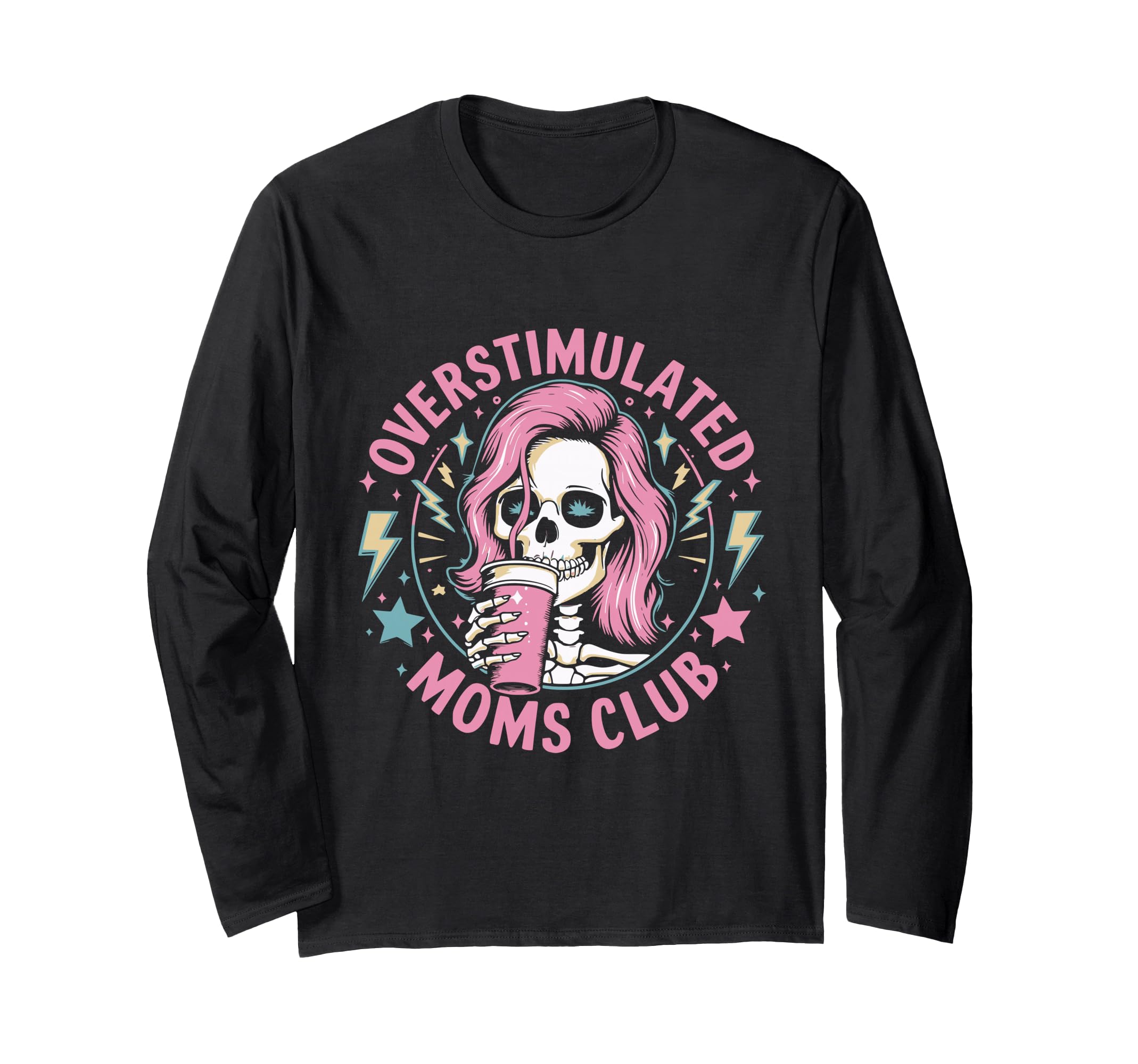 Overstimulated Mom Sarcastic Parenting T-Shirt - Minimalist Print Men Women - T-Shirt, Sweatshirt, Hoodie