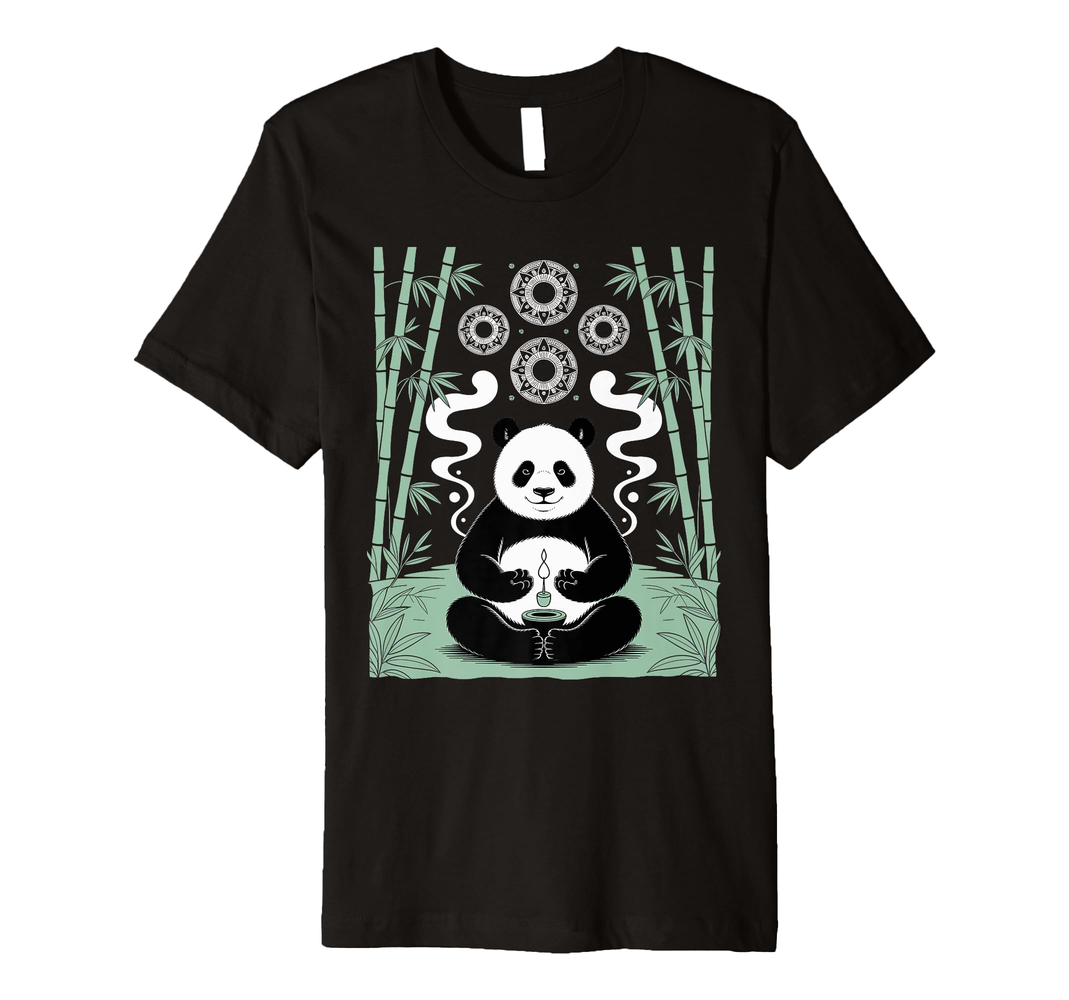Zen Meditating Panda Spiritual Vibes T-Shirt - Casual Everyday Wear Unisex - T-Shirt, Sweatshirt, Hoodie