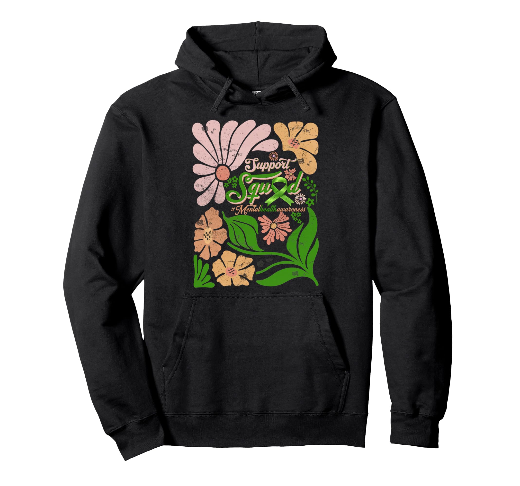 Boho Support Squad Sunflower Hair Hoodie - Fun Novelty Design Unisex - T-Shirt, Sweatshirt, Hoodie