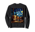 Books Van Gogh Reading Book Lover Sweatshirt - Graphic Print Men Women - T-Shirt, Sweatshirt, Hoodie