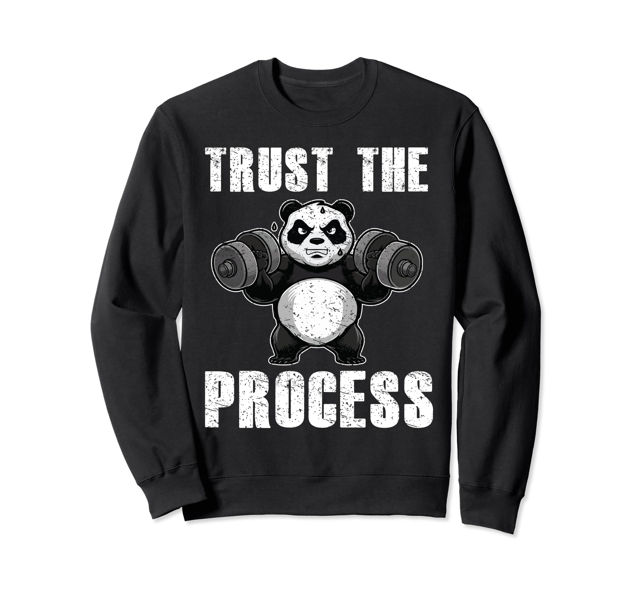 Trust Process Panda Workout Sweatshirt - Novelty Apparel for Adults - T-Shirt, Sweatshirt, Hoodie