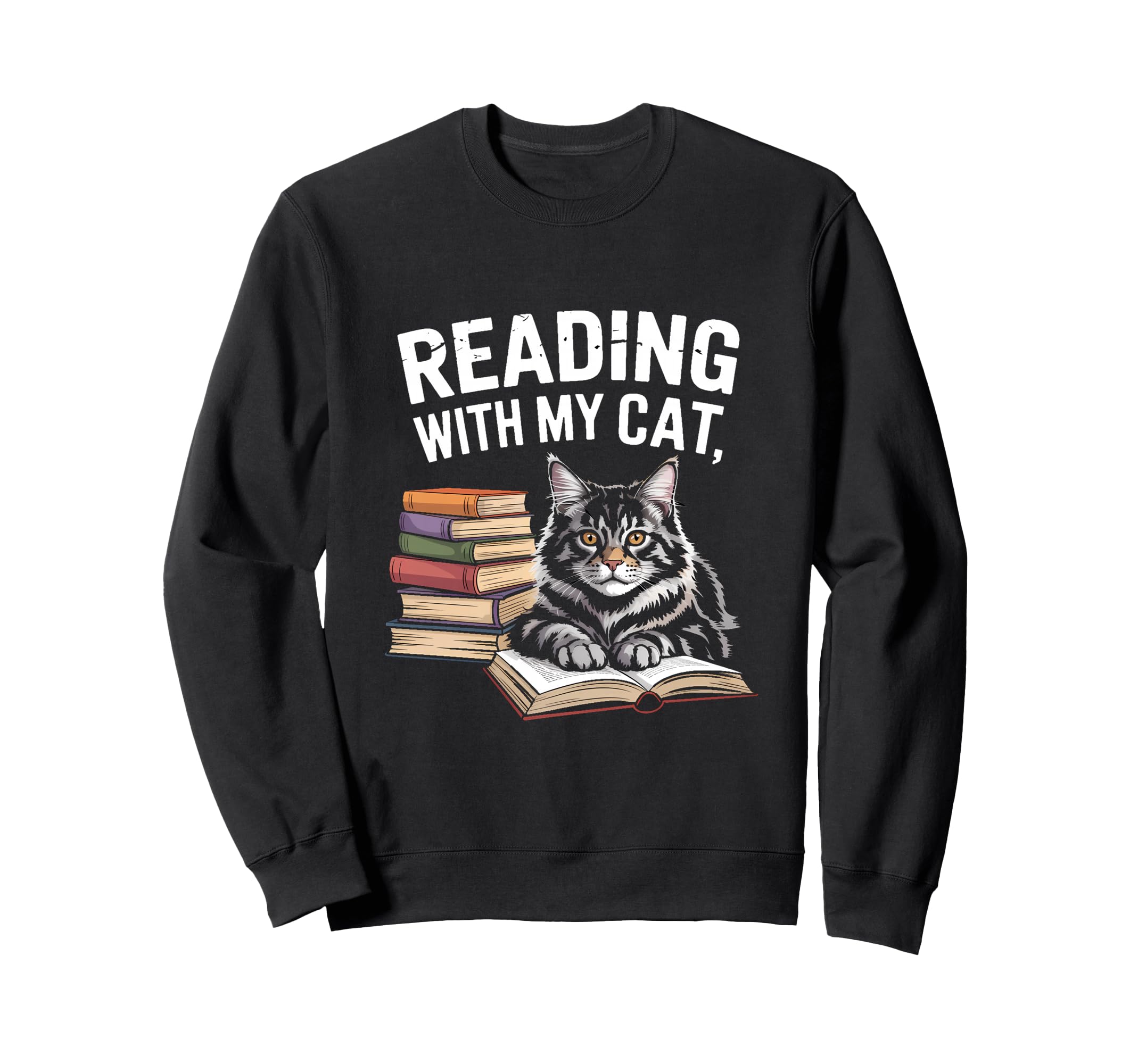 Realistic Maine Coon Cat Sweatshirt - Casual Everyday Wear Men Women - T-Shirt, Sweatshirt, Hoodie