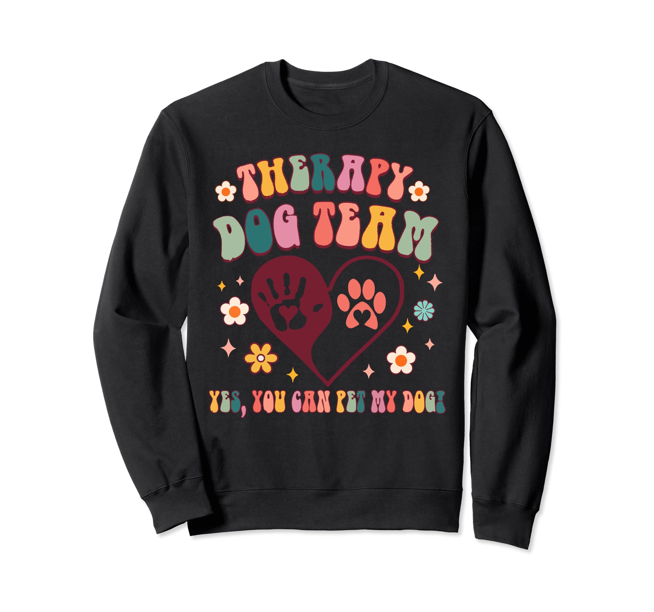 Therapy Dog Team Pet Dog Animal Sweatshirt - Minimalist Print Men Women - T-Shirt, Sweatshirt, Hoodie