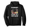 Bookworm Please Im Book Dragon Funny Hoodie - Minimalist Print for Adults - T-Shirt, Sweatshirt, Hoodie