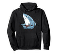Meditation Shark Yoga Pose Relaxing Hoodie - Fun Novelty Design Men Women - T-Shirt, Sweatshirt, Hoodie